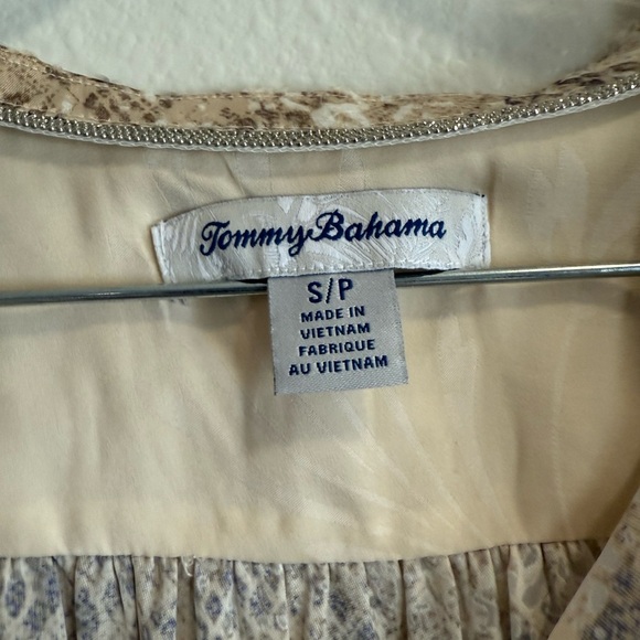 Tommy Bahama Ladies Playa Python Peasant Top Size Small - Picture 6 of 7